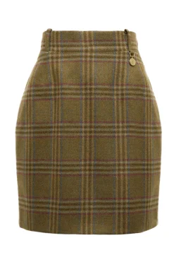 Holland Cooper Skirts-Regency Skirt Avebury Green Check