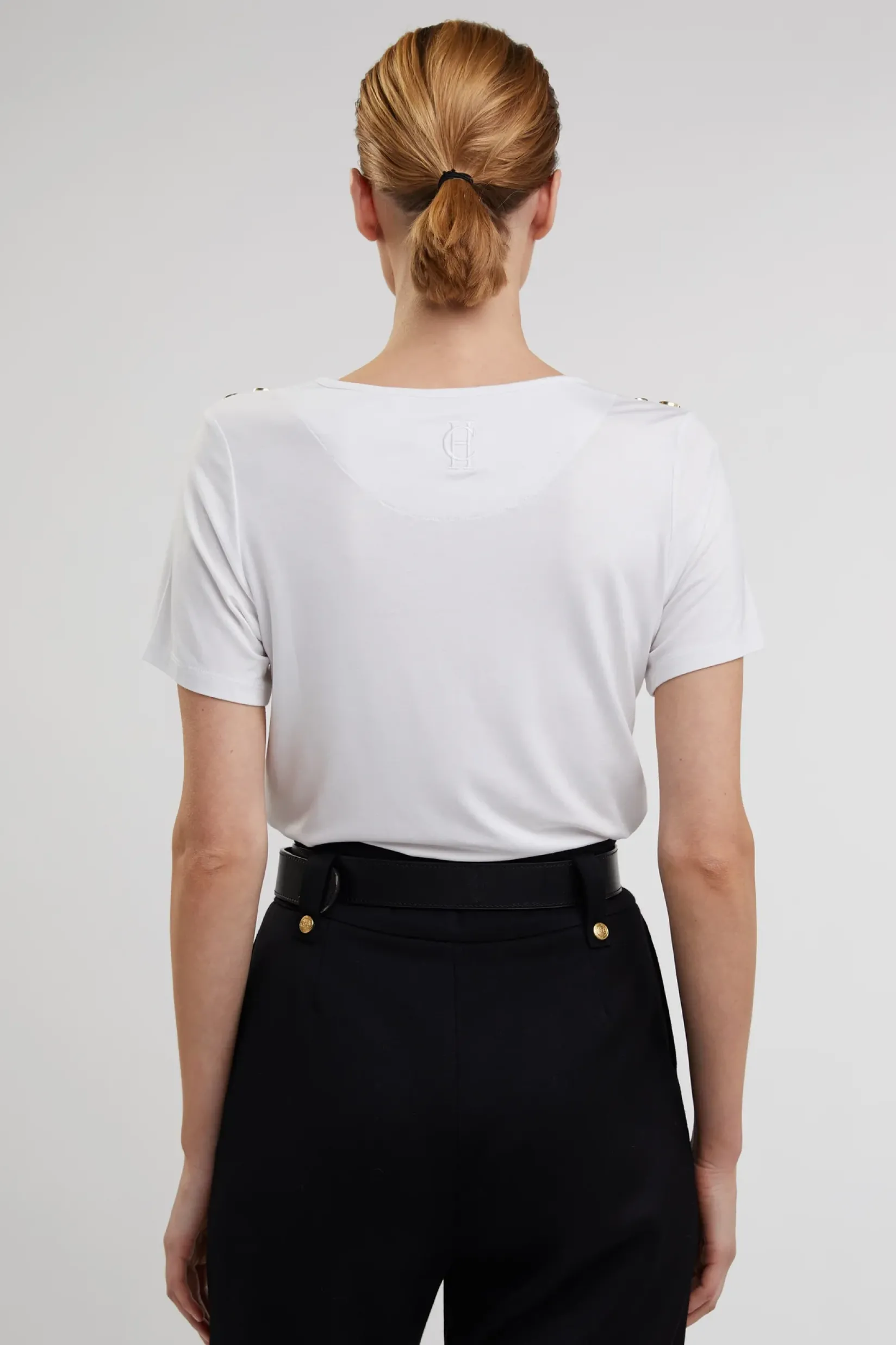 Holland Cooper Tees|Tops-Relax Fit Crew Neck Tee White