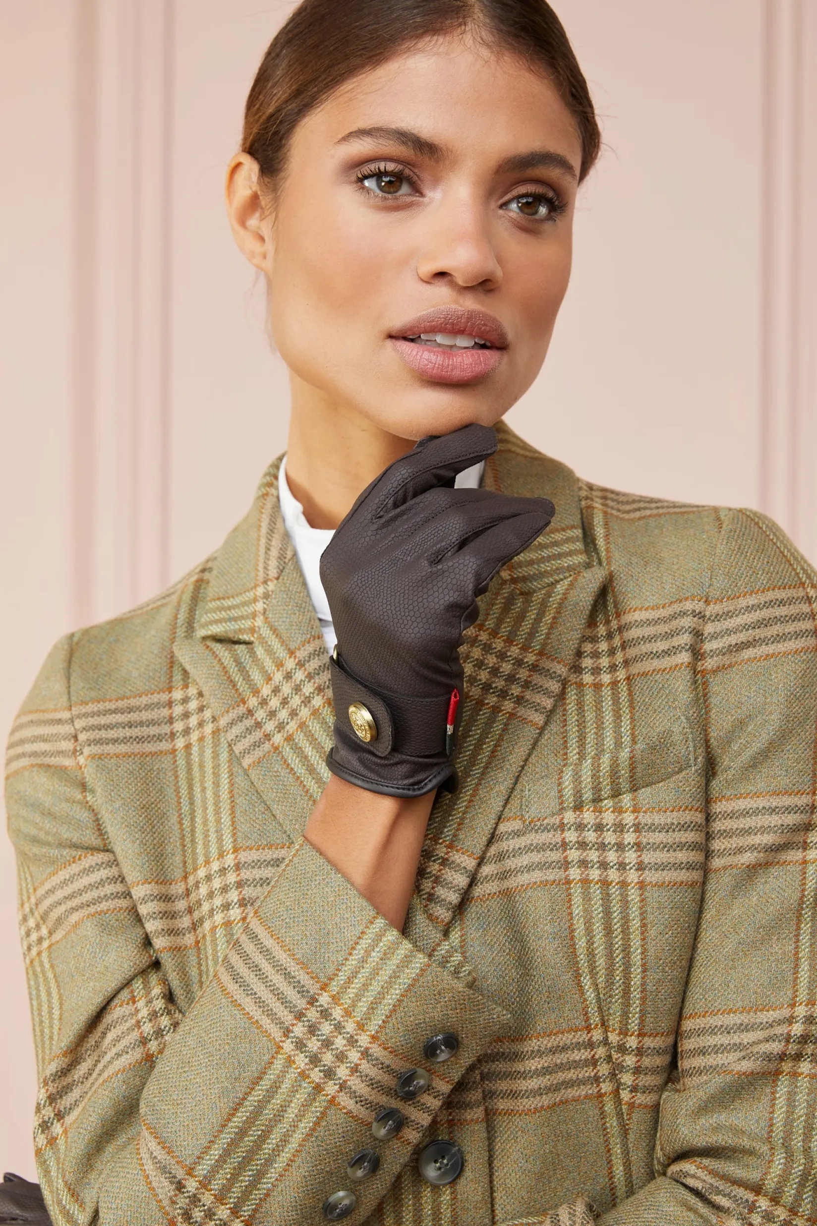 Holland Cooper Riding Gloves|Accessories-Riding Glove Chocolate