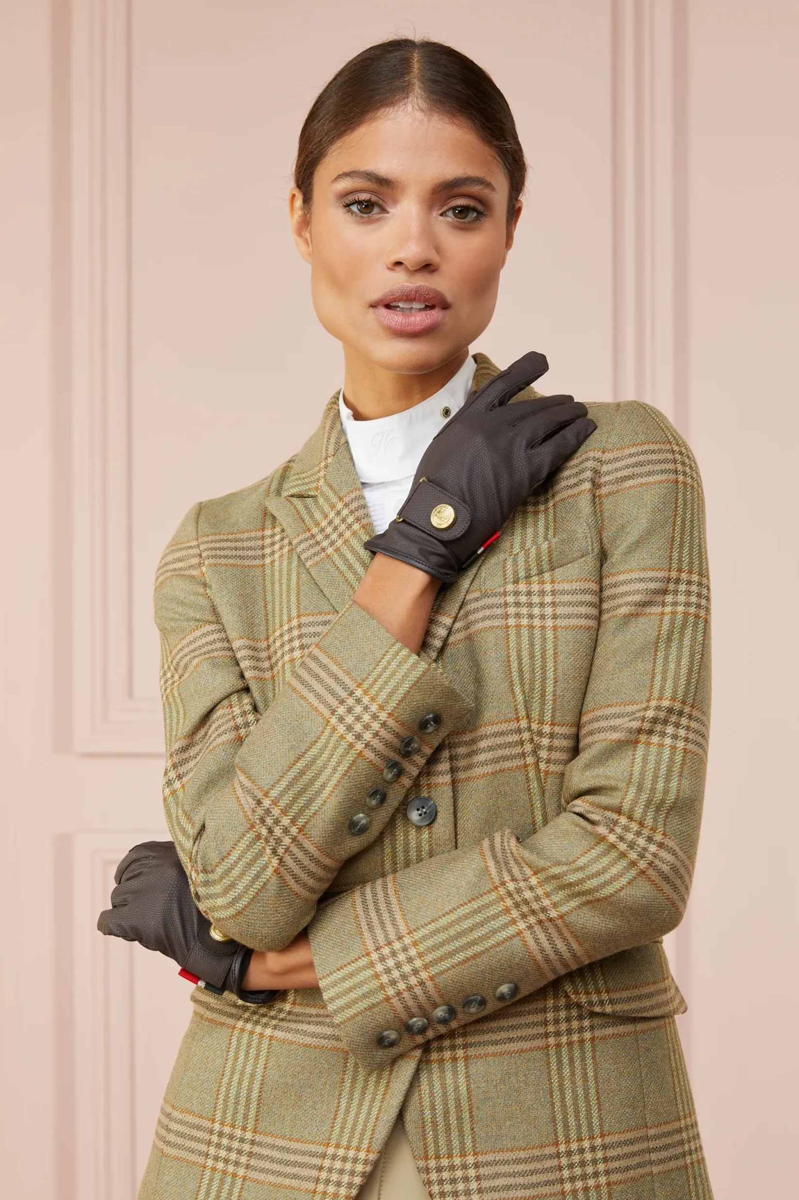 Holland Cooper Riding Gloves|Accessories-Riding Glove Chocolate