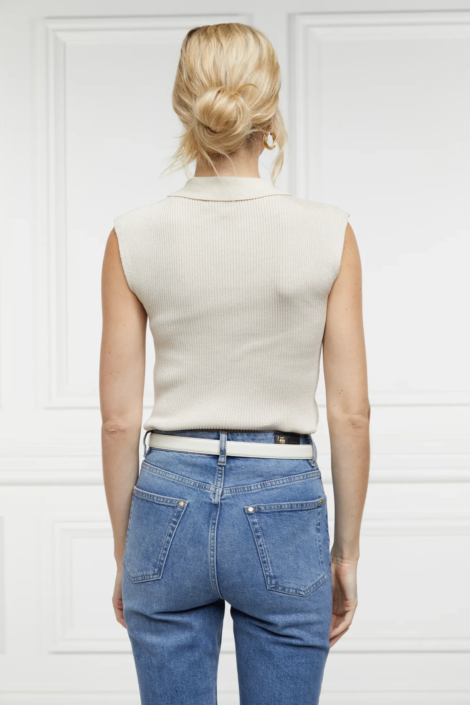 Holland Cooper Knitwear|Shop By Product-Scarlett Polo Knit Ecru