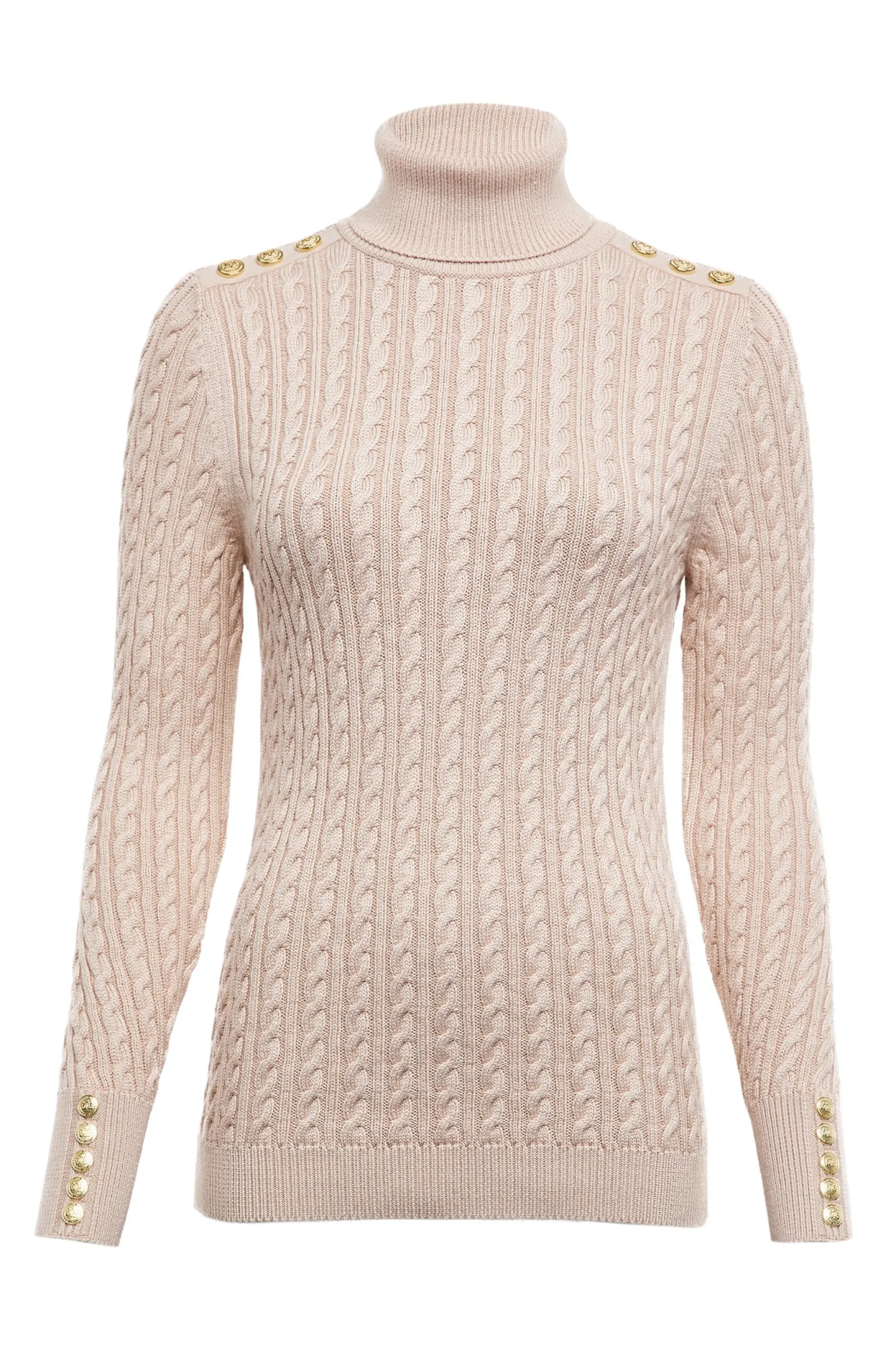 Holland Cooper Knitwear|Après Ski-Seattle Roll Neck Cable Knit Oatmeal