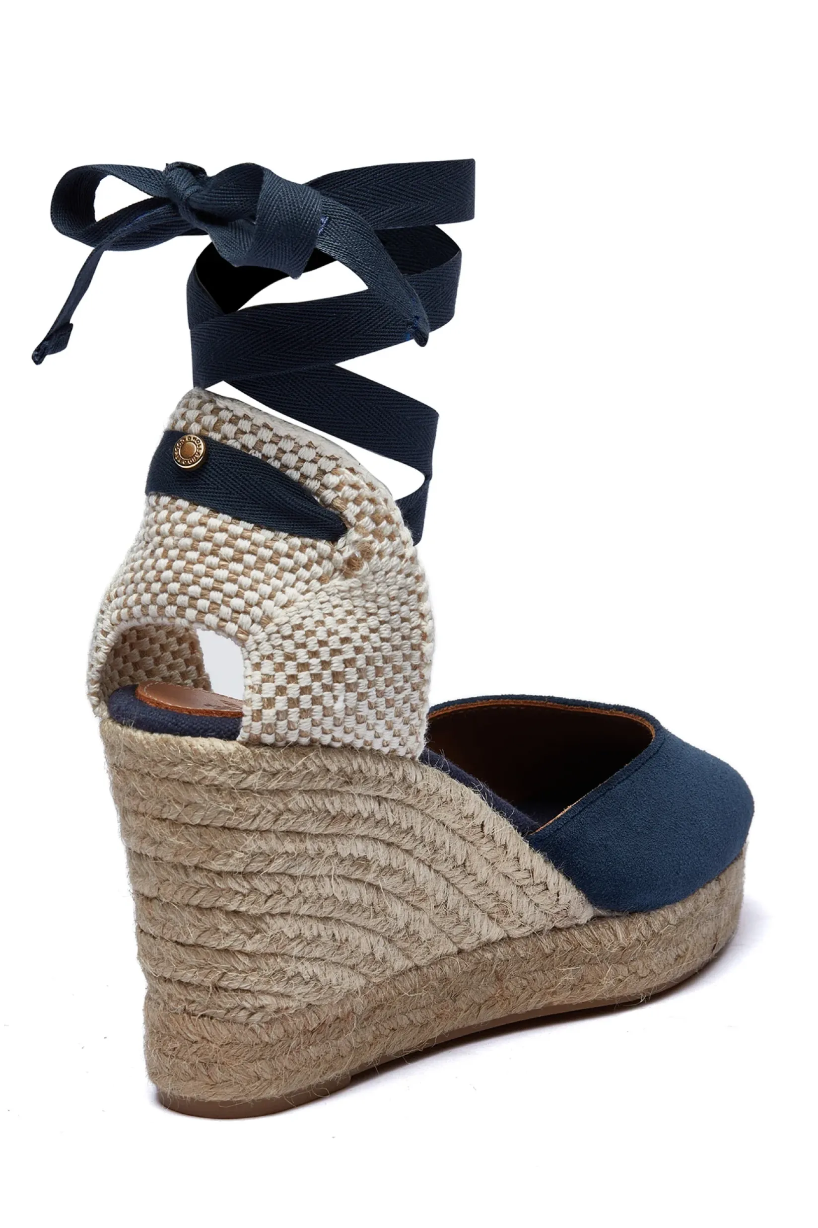 Holland Cooper Sandals|Footwear-Seville Wedge Sandal Navy