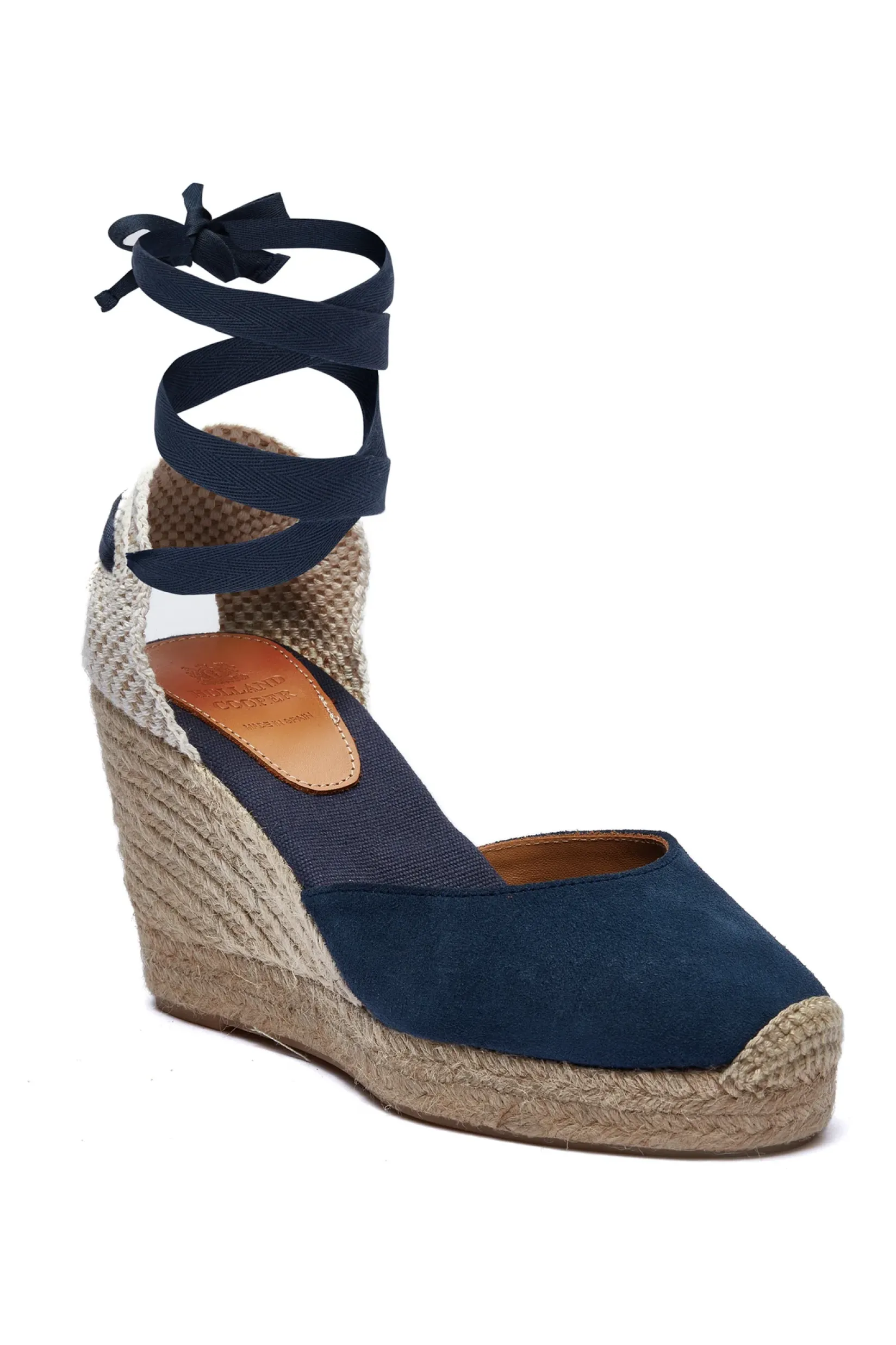 Holland Cooper Sandals|Footwear-Seville Wedge Sandal Navy