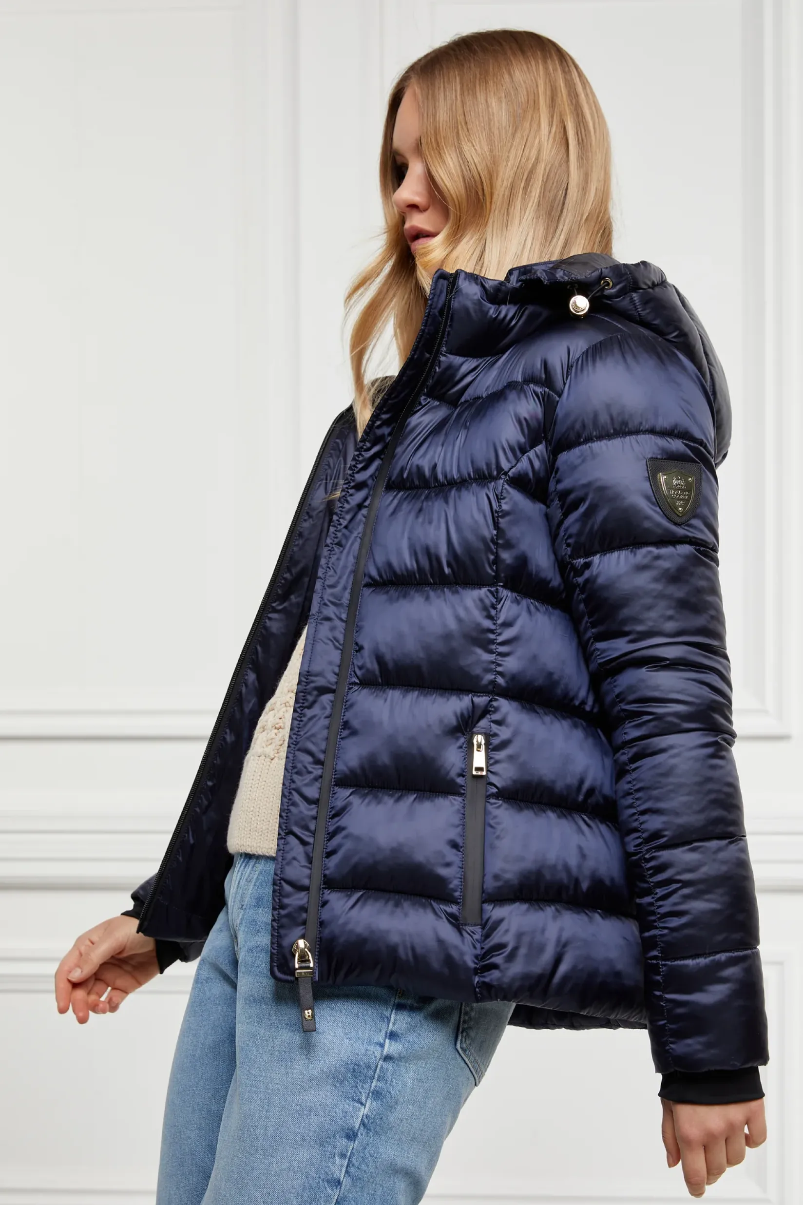 Holland Cooper Jackets-Sherbourne Puffer Ink Navy