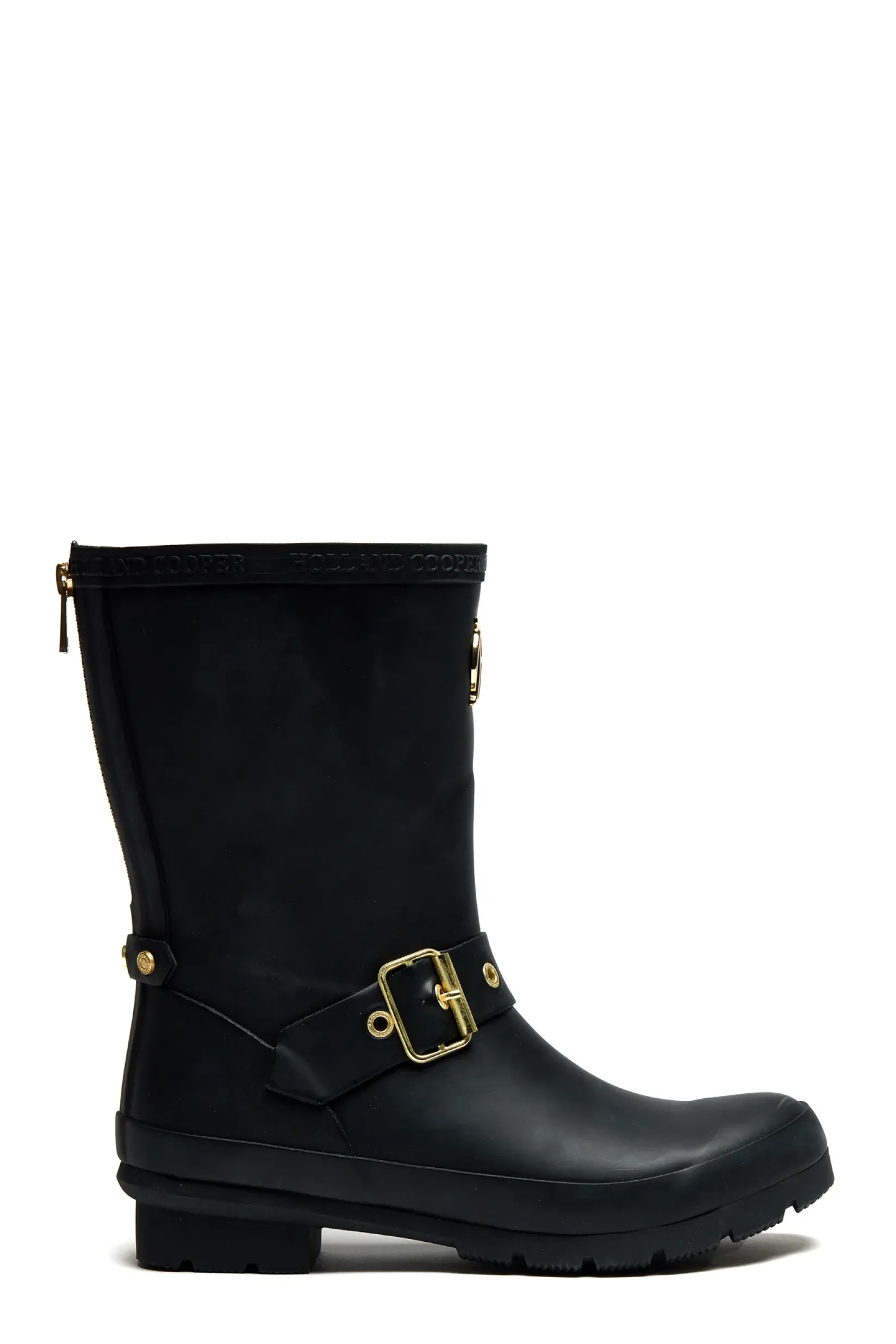 Holland Cooper Wellington Boots|Footwear-Sherpa Lined Chelsea Wellington Matte Black