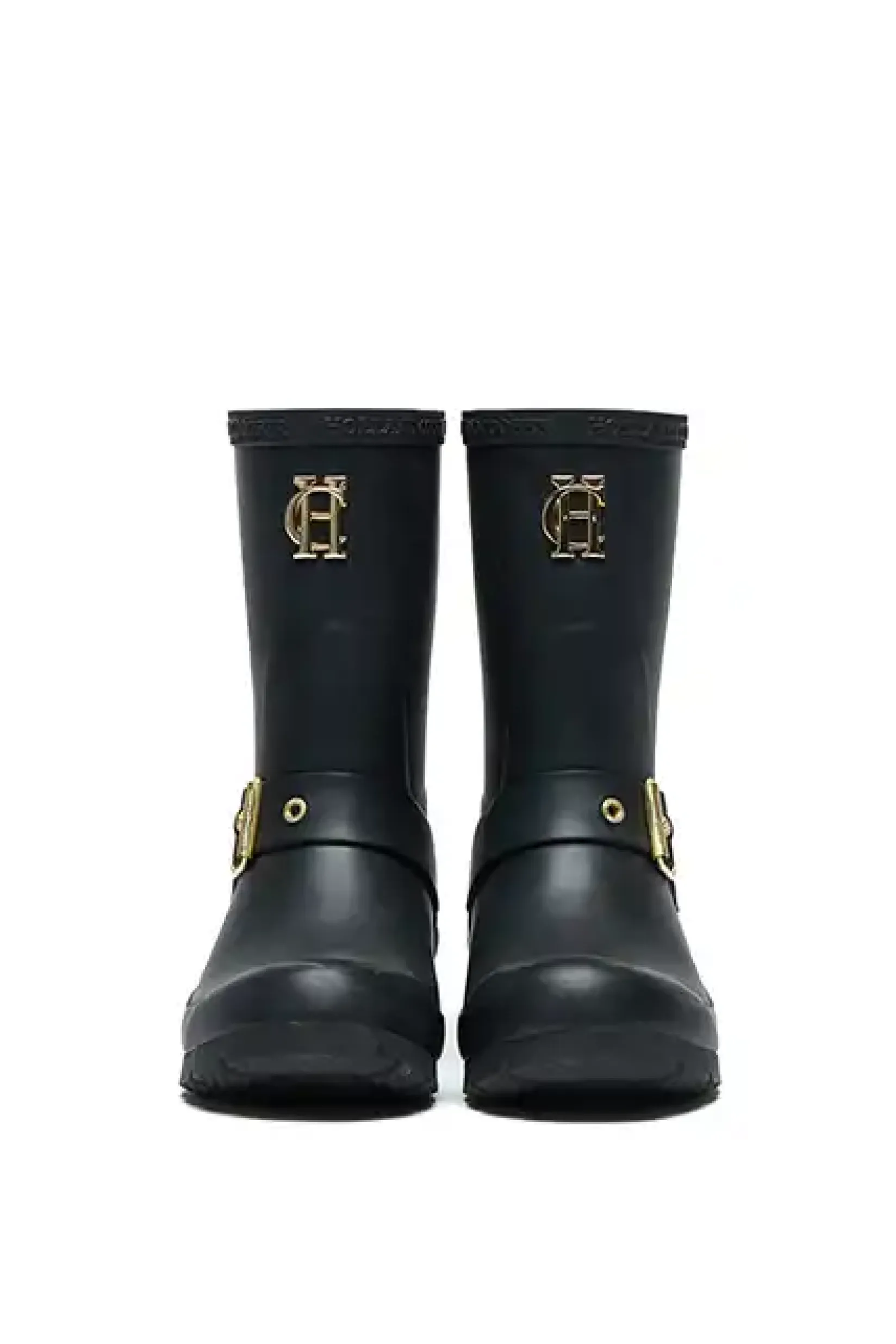 Holland Cooper Wellington Boots|Footwear-Sherpa Lined Chelsea Wellington Matte Black