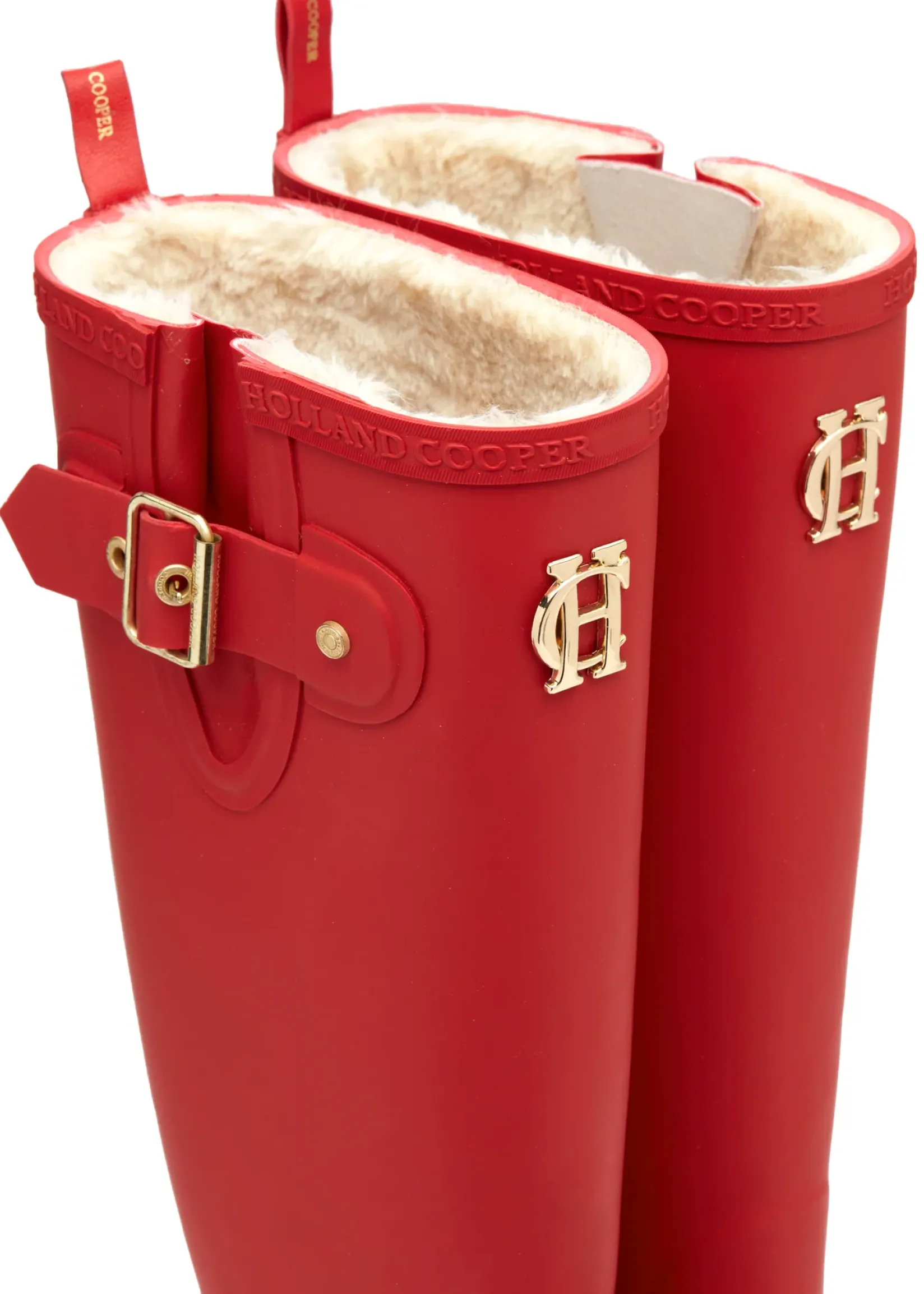Holland Cooper At The Stables-Sherpa Lined Regency Wellington Heritage Red