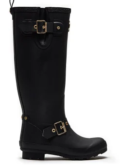 Holland Cooper At The Stables|Wellington Boots-Sherpa Lined Regency Wellington Matte Black