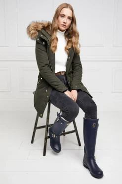 Holland Cooper At The Stables|Wellington Boots-Sherpa Lined Regency Wellington Matte Navy