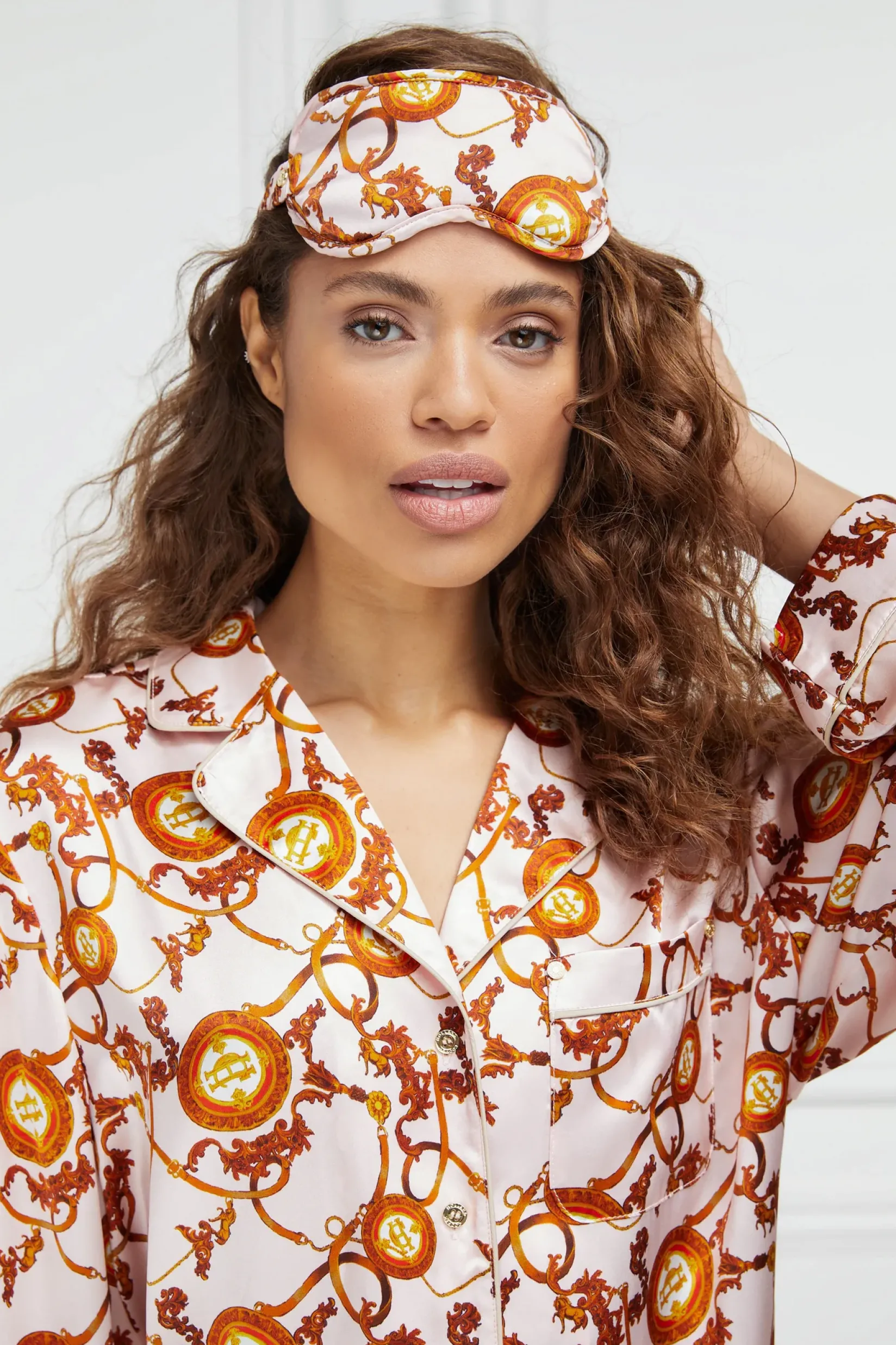 Holland Cooper The Perfect Gesture|Sleepwear-Silk Eye Mask Blush