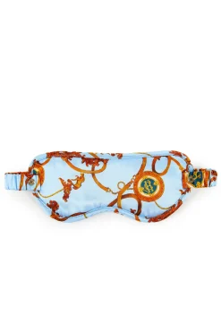 Holland Cooper Sleepwear-Silk Eye Mask Sky Blue