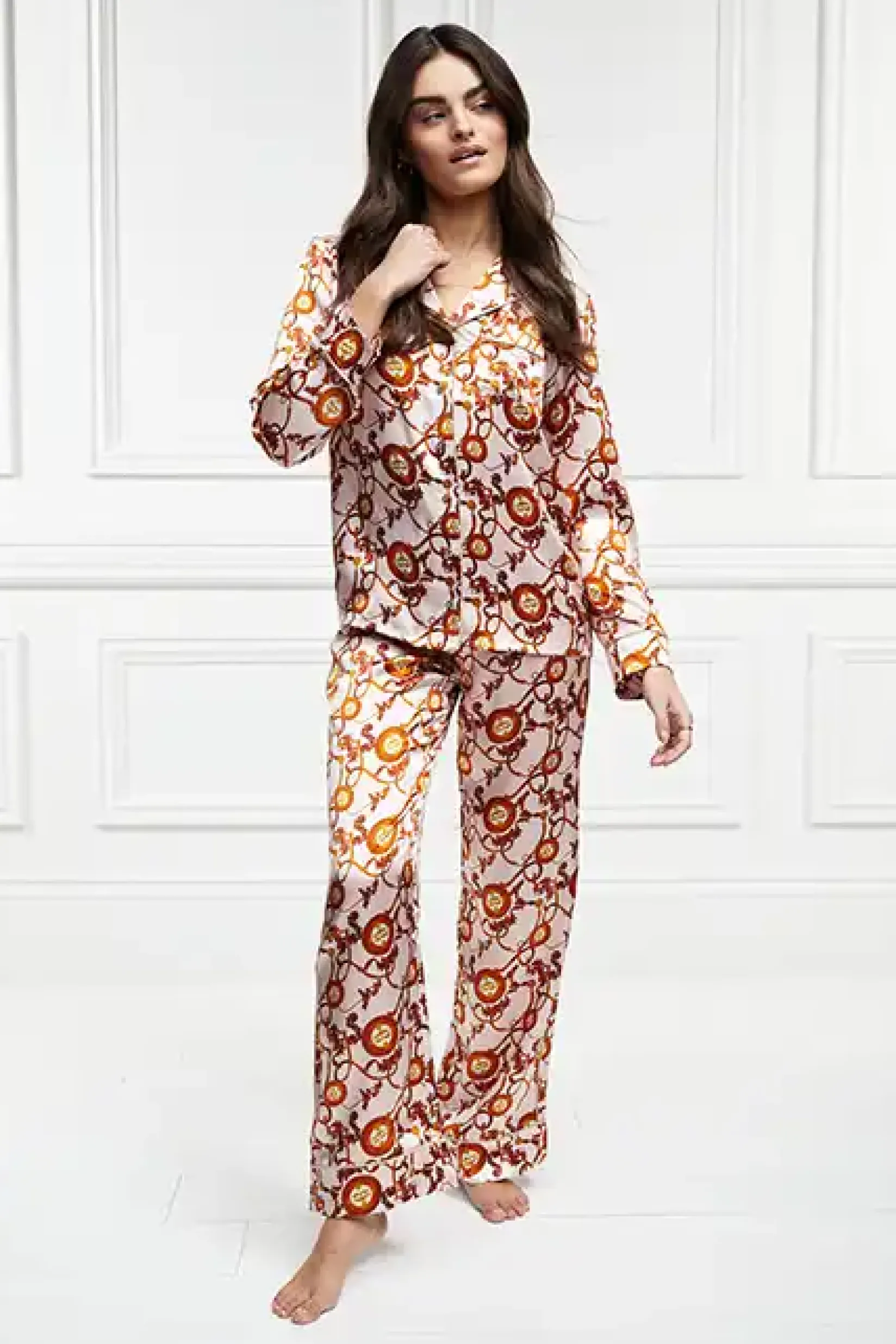 Holland Cooper Sleepwear-Silk Pyjama Trouser Blush