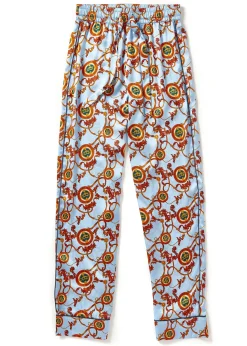 Holland Cooper Sleepwear-Silk Pyjama Trouser Sky Blue