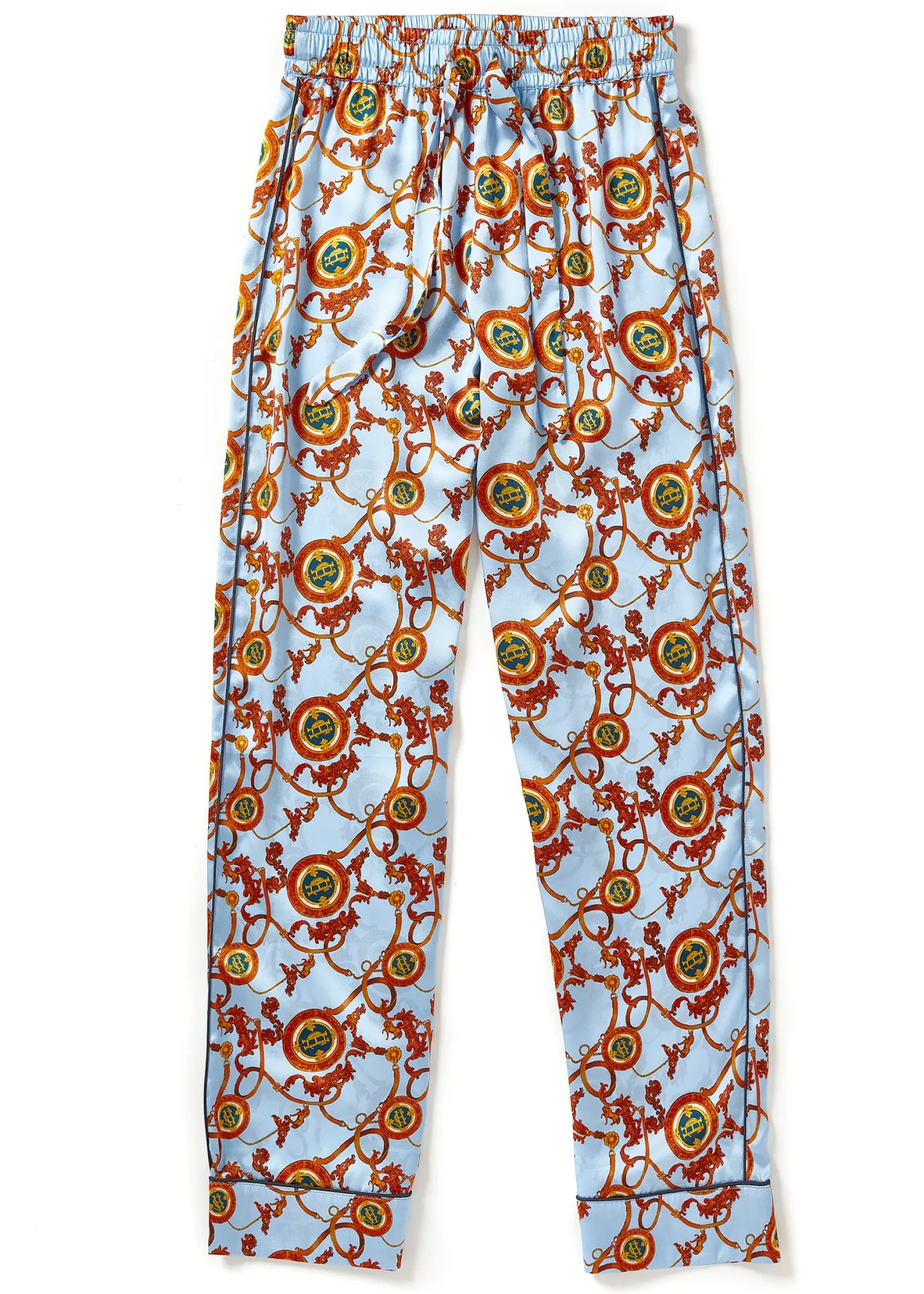 Holland Cooper Sleepwear-Silk Pyjama Trouser Sky Blue
