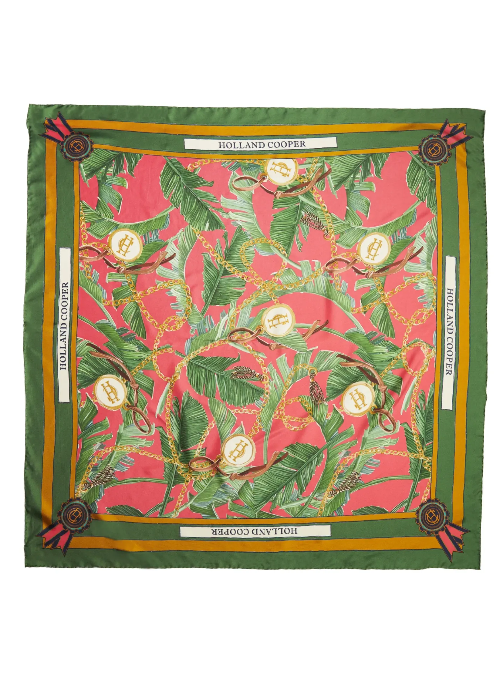 Holland Cooper Scarves|Scarves-Silk Scarf Taihiti Red