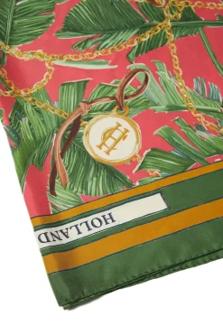 Holland Cooper Scarves|Scarves-Silk Scarf Taihiti Red