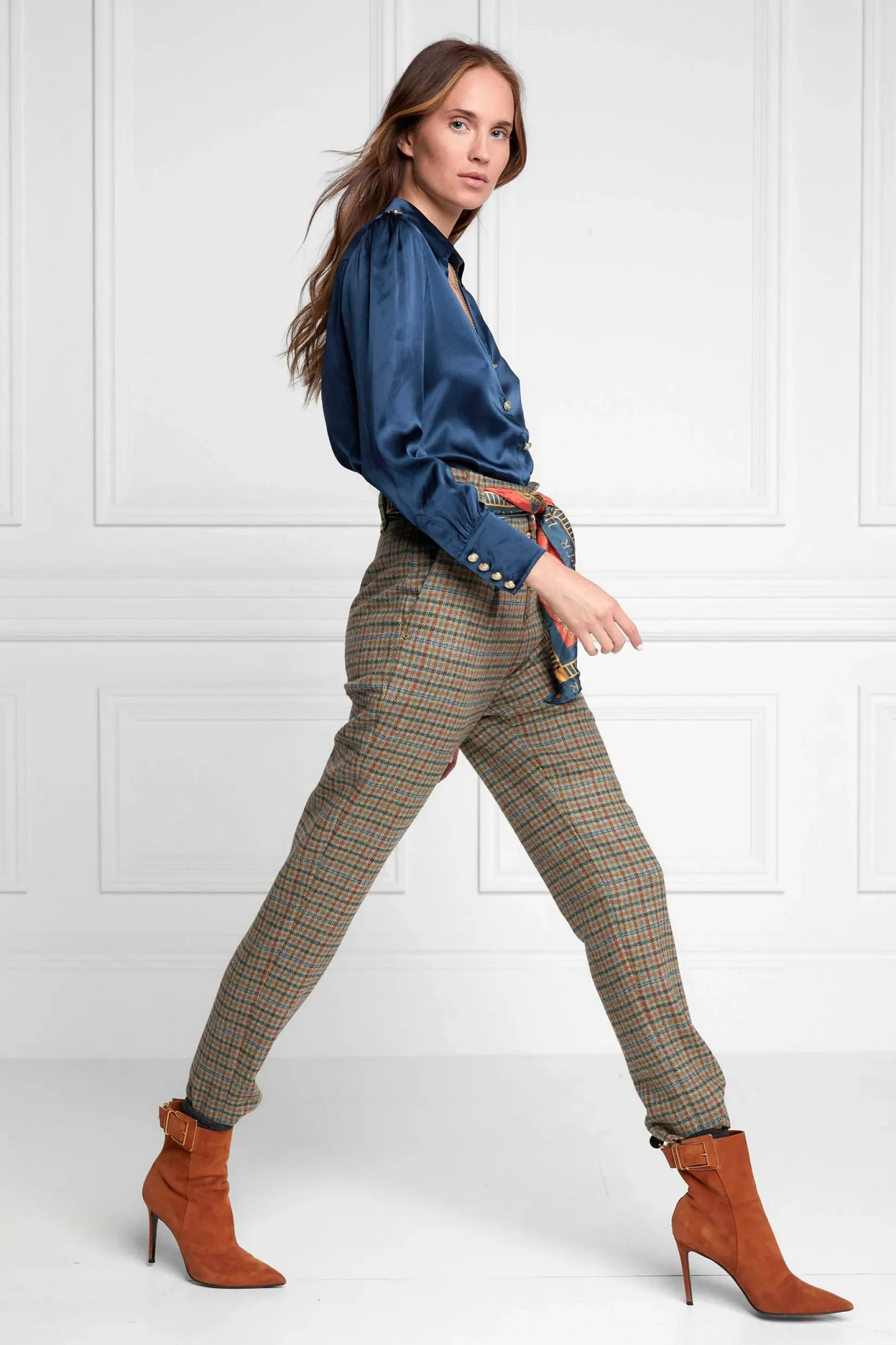 Holland Cooper Shirts & Blouses|Back In Stock-Silk V-Neck Blouse Petrol Blue