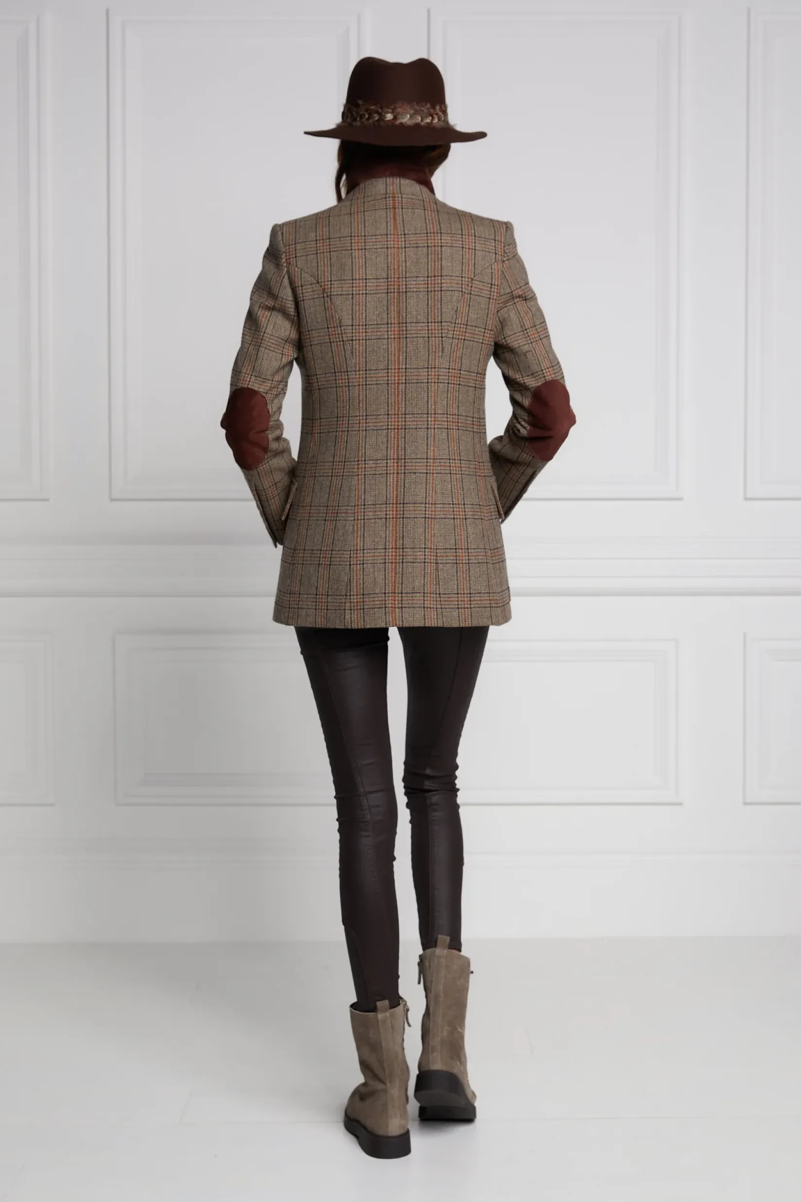 Holland Cooper Blazers|Jackets-Single Breasted Field Blazer Bourbon Tweed