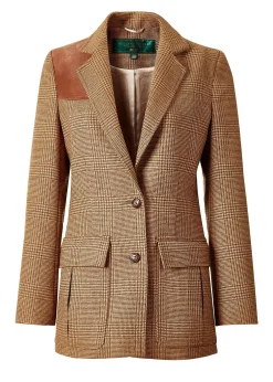 Holland Cooper Blazers|Jackets-Single Breasted Field Blazer Tawny
