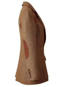 Holland Cooper Blazers|Jackets-Single Breasted Field Blazer Tawny