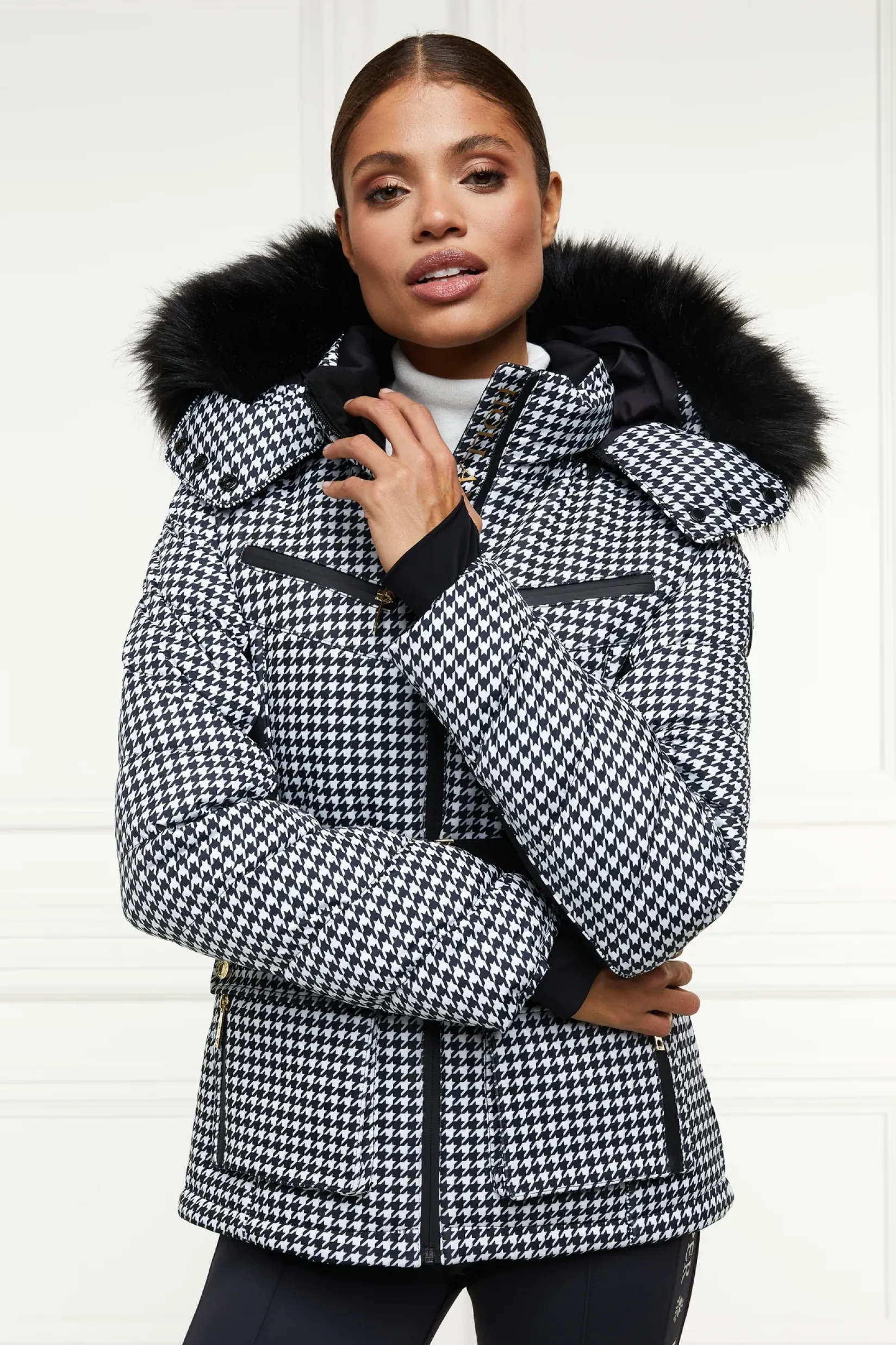 Holland Cooper Ski Jackets|HC Ski-Ski Jacket Houndstooth