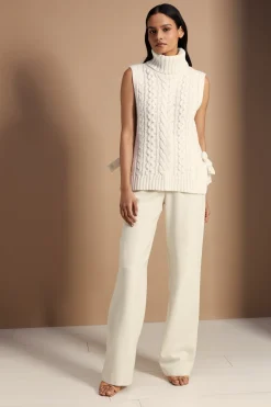 Holland Cooper Knitwear-Sleeveless Knit Natural