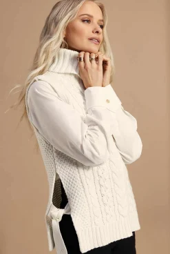 Holland Cooper Knitwear-Sleeveless Knit Natural