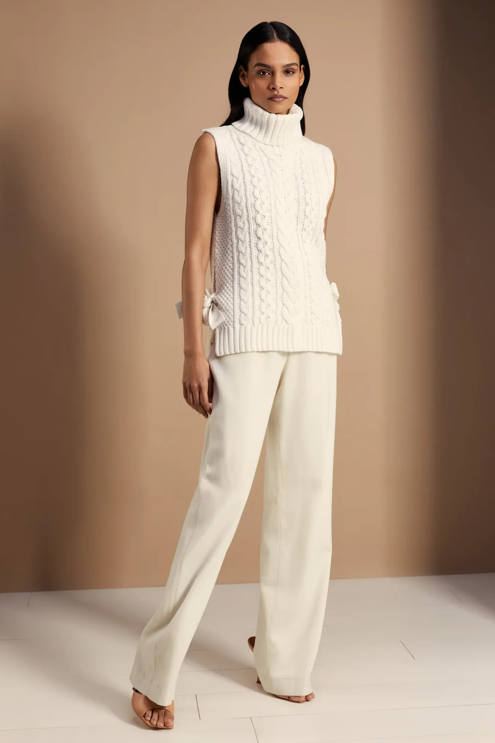 Holland Cooper Knitwear-Sleeveless Knit Natural