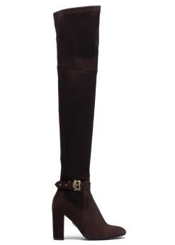 Holland Cooper Gifts For Her|Boots-Sloane Over The Knee Boot Chocolate