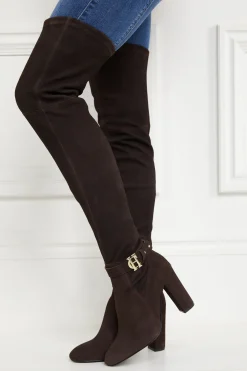 Holland Cooper Gifts For Her|Boots-Sloane Over The Knee Boot Chocolate
