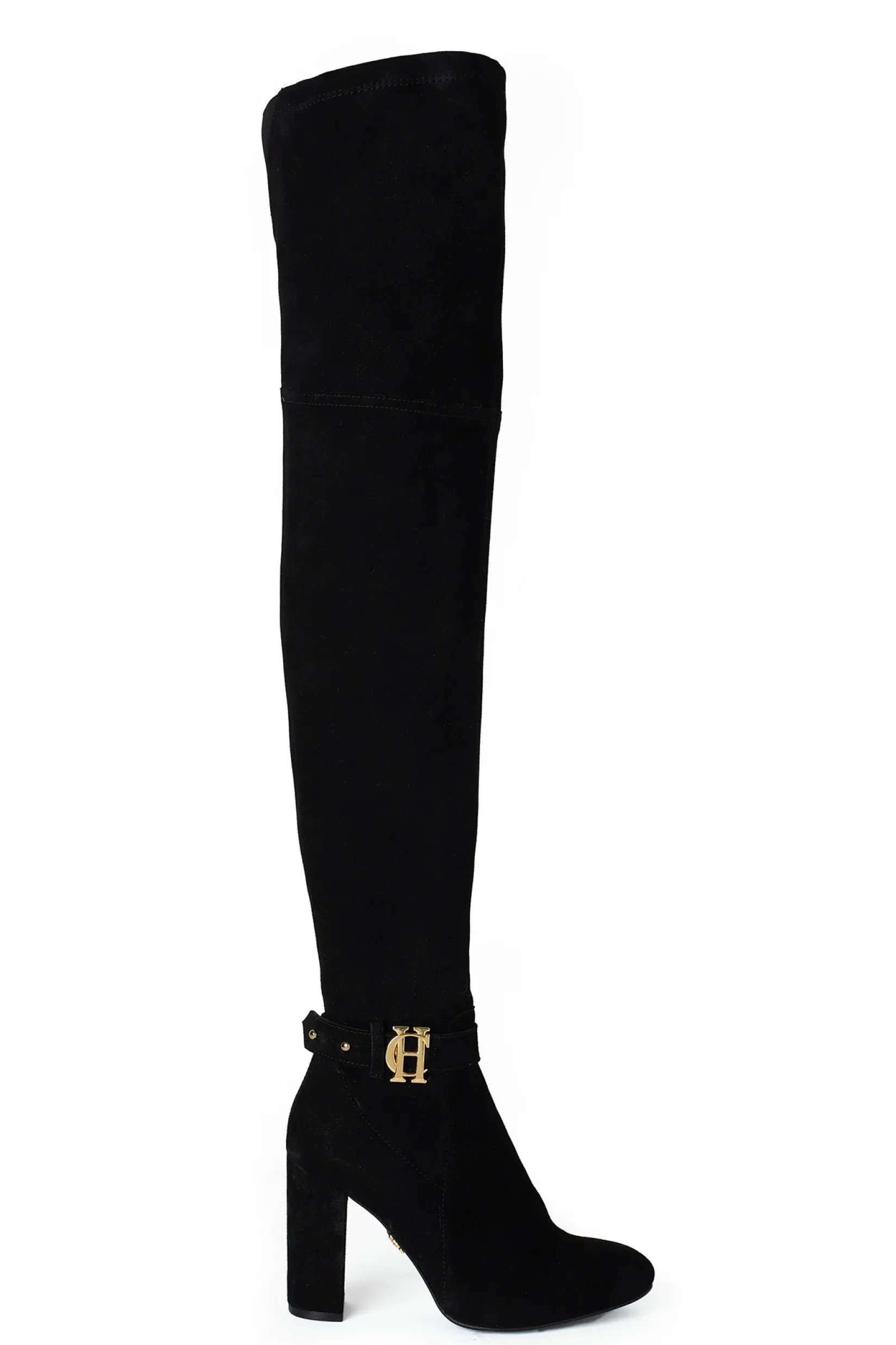 Holland Cooper Boots|Footwear-Sloane Over The Knee Boot Black