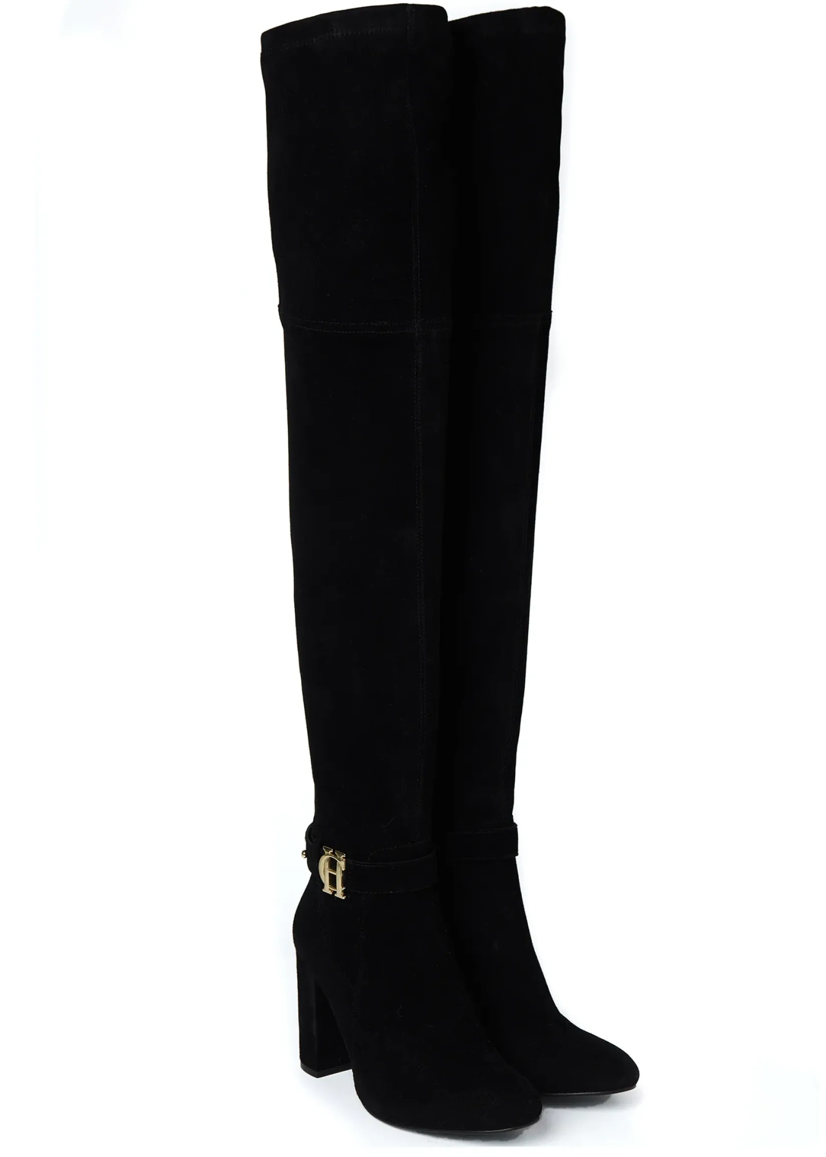 Holland Cooper Boots|Footwear-Sloane Over The Knee Boot Black