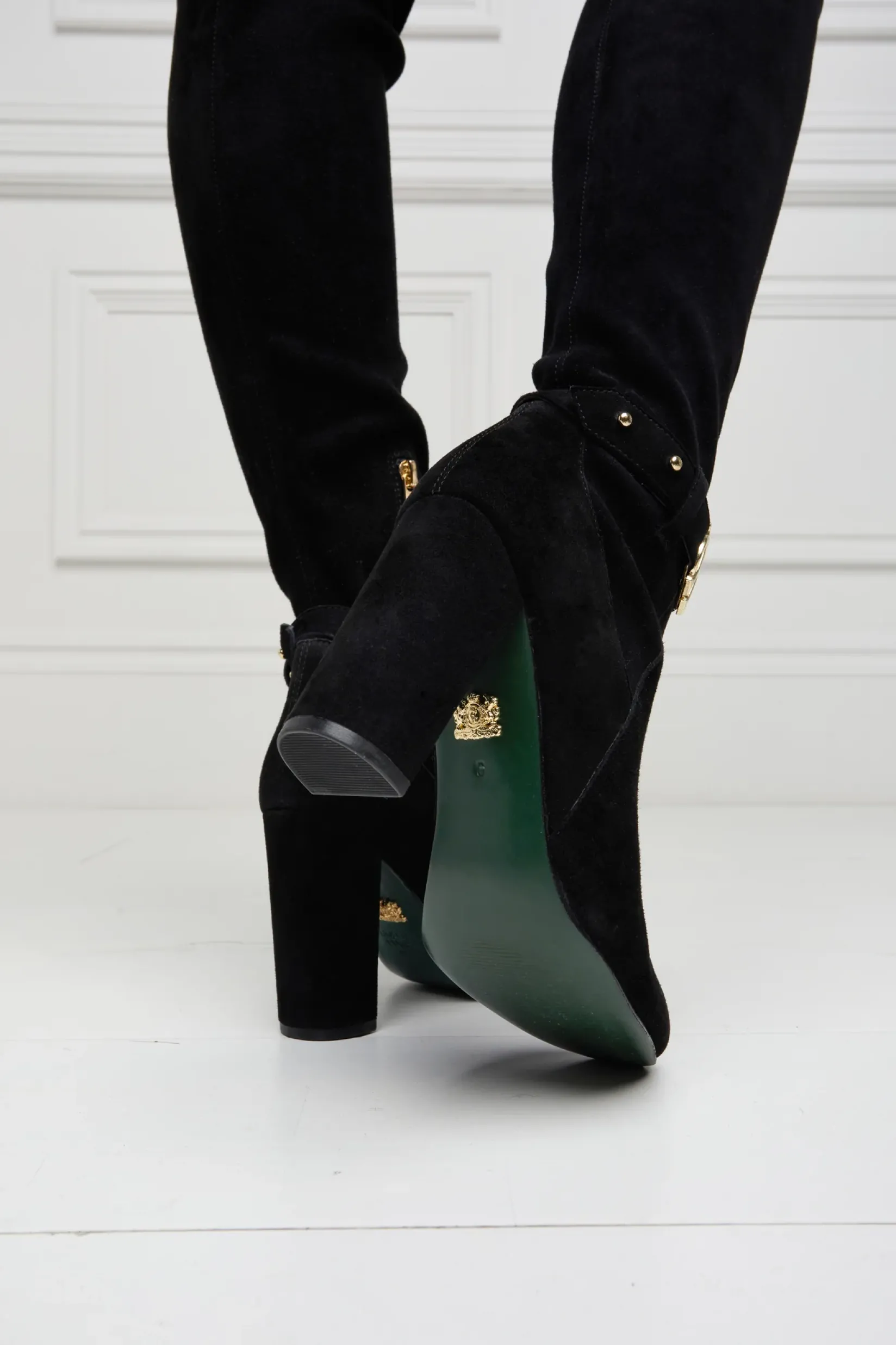 Holland Cooper Boots|Footwear-Sloane Over The Knee Boot Black