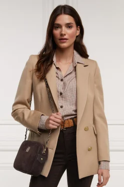 Holland Cooper Crossbody Bags|Bags-Soho Camera Bag Chocolate Suede
