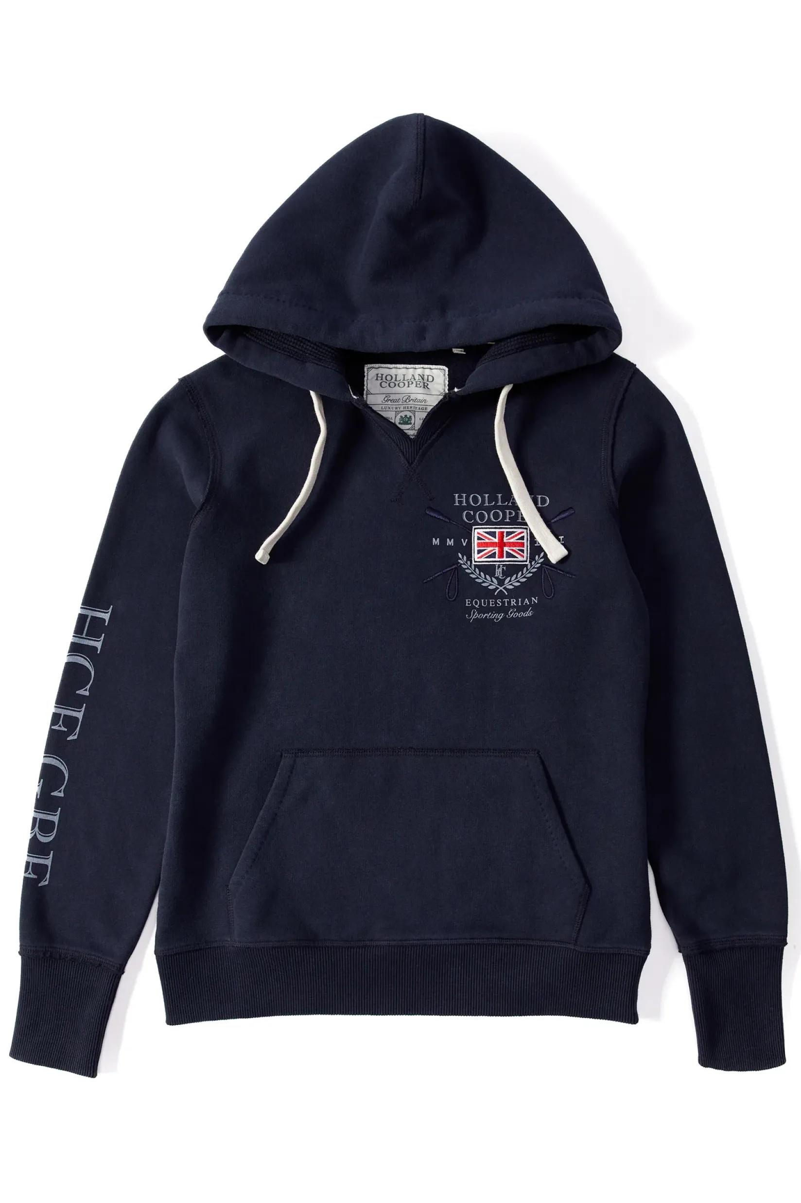 Holland Cooper Hoodies|Equestrian Casualwear-Sporting Goods Hoodie Ink Navy