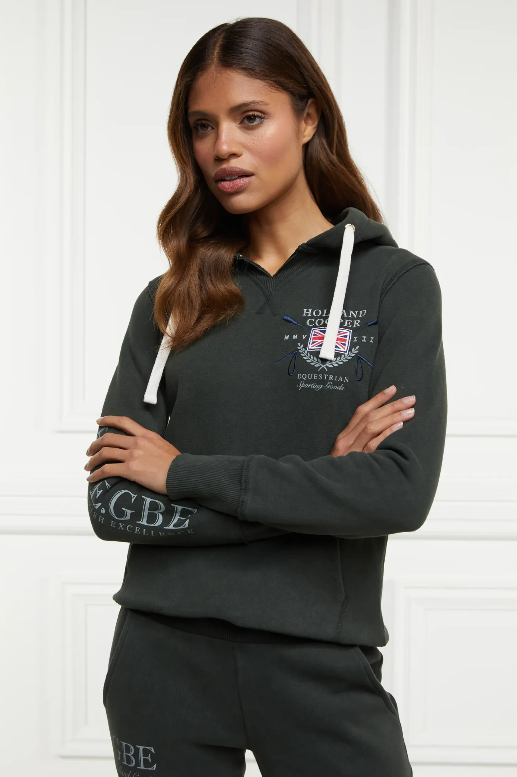 Holland Cooper Equestrian Gifting|Equestrian Gifting-Sporting Goods Hoodie Racing Green