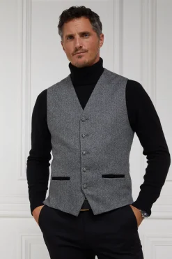 Holland Cooper Shop By Product|The City Break Edit-St James Waistcoat Mono Herringbone