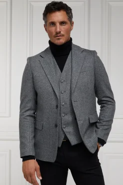 Holland Cooper Shop By Product|The City Break Edit-St James Waistcoat Mono Herringbone