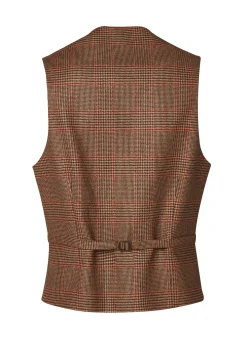 Holland Cooper Waistcoats|Tailoring-St James Waistcoat Clarence Check Merlot
