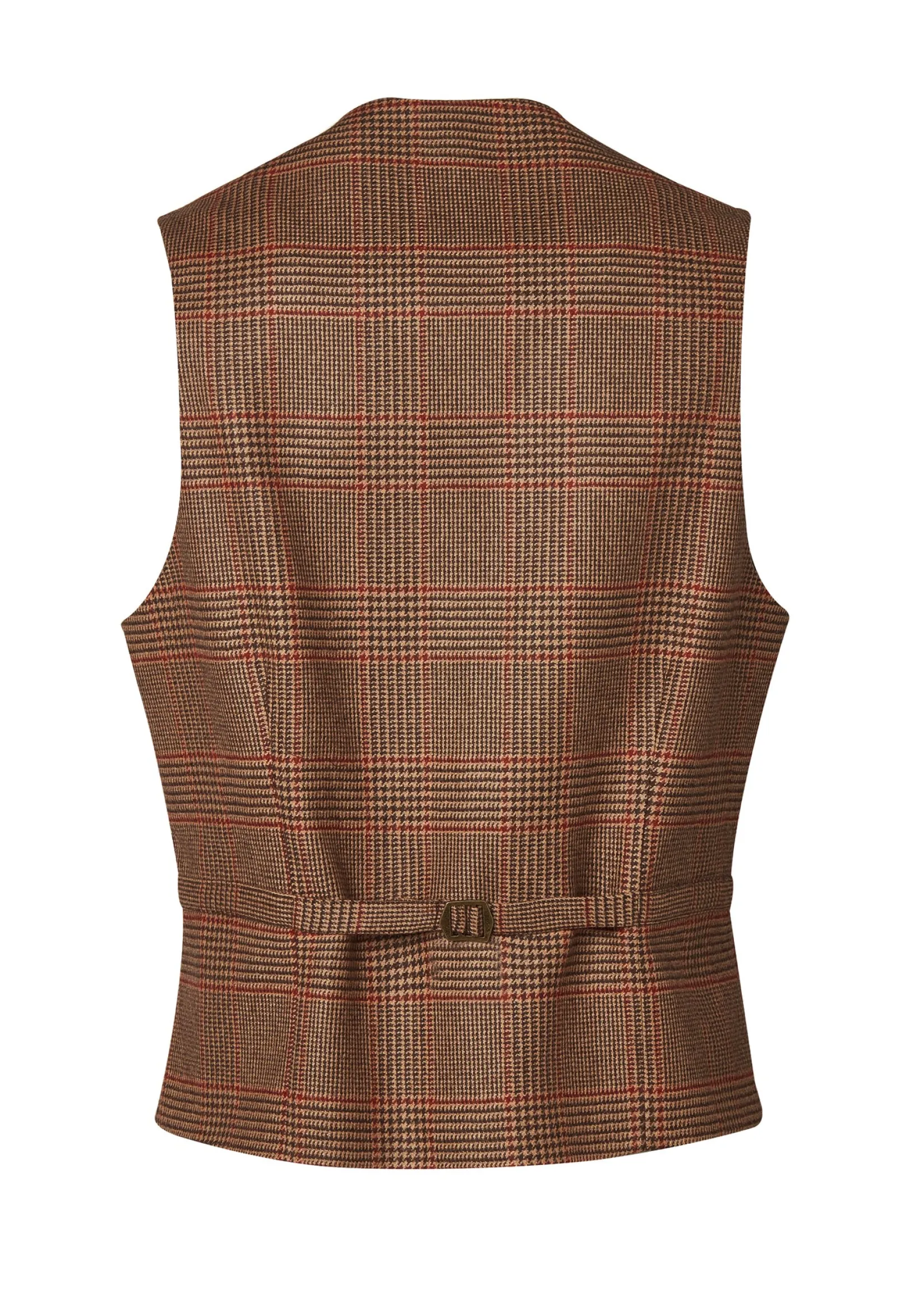 Holland Cooper Waistcoats|Tailoring-St James Waistcoat Clarence Check Merlot