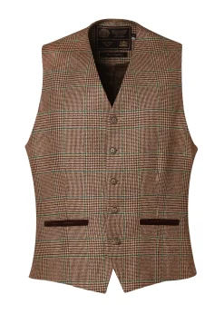 Holland Cooper Waistcoats|Shop By Product-St James Waistcoat Clarence Check Forest
