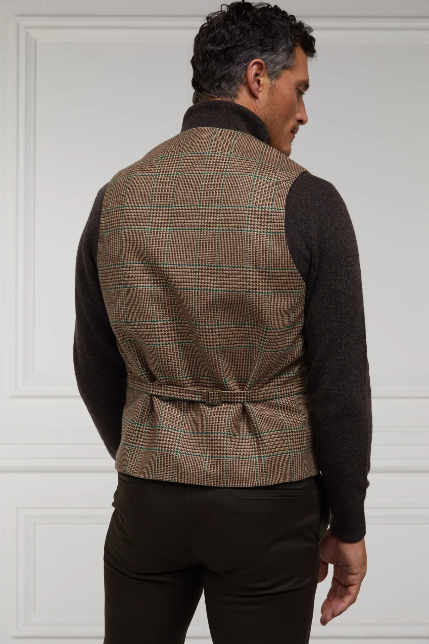 Holland Cooper Waistcoats|Shop By Product-St James Waistcoat Clarence Check Forest