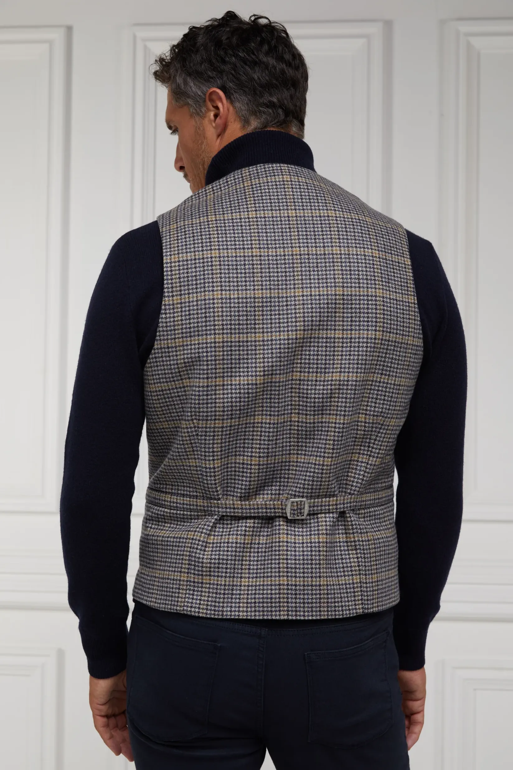 Holland Cooper Waistcoats|Shop By Product-St James Waistcoat Prince of Wales Navy