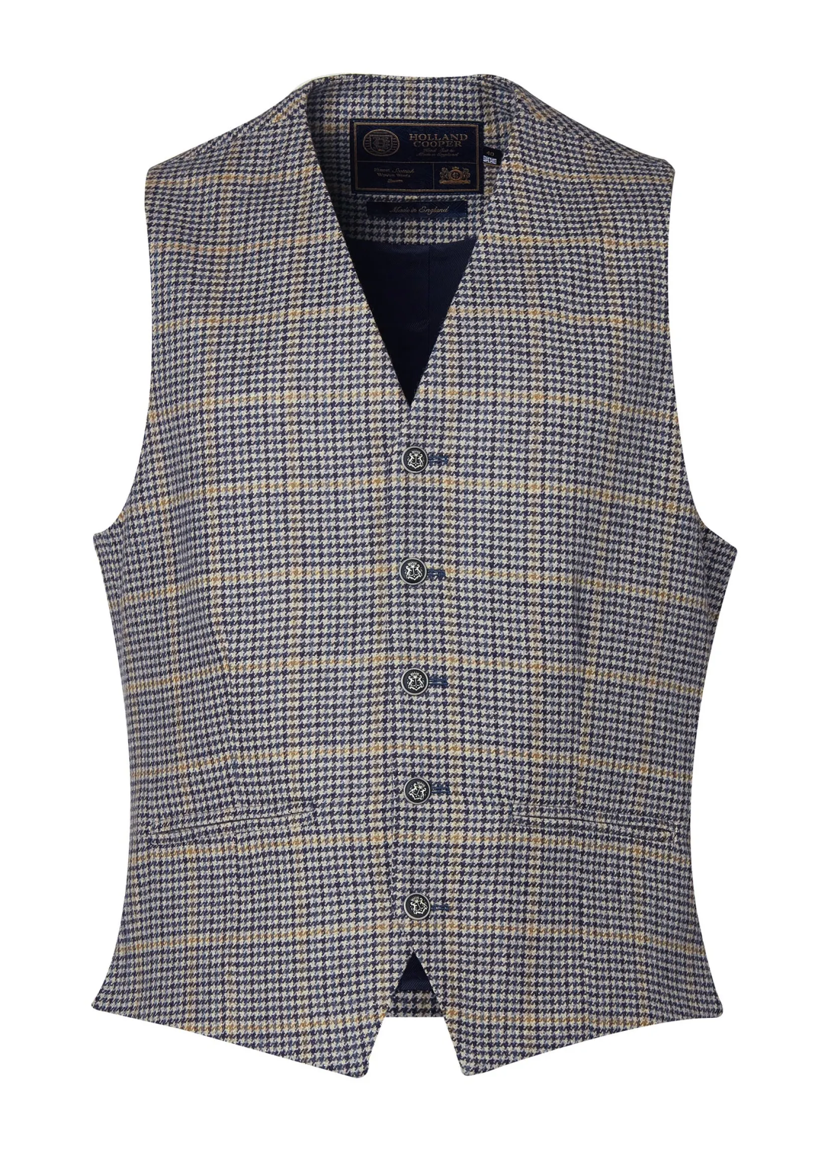 Holland Cooper Waistcoats|Shop By Product-St James Waistcoat Prince of Wales Navy