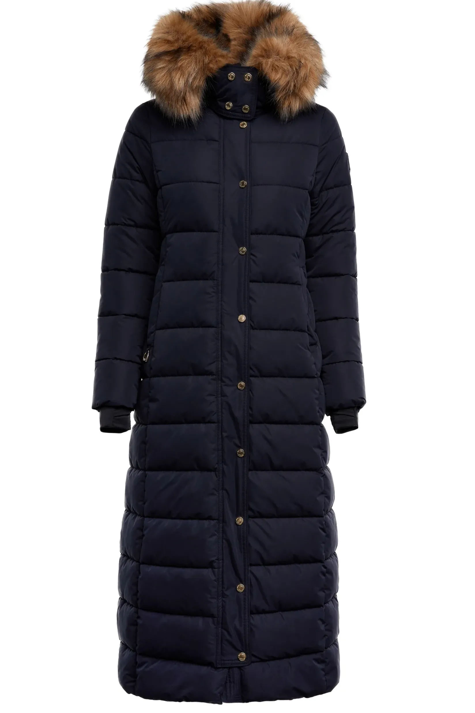 Holland Cooper Gifts For Her|Jackets-Stoneleigh Longline Coat Ink Navy