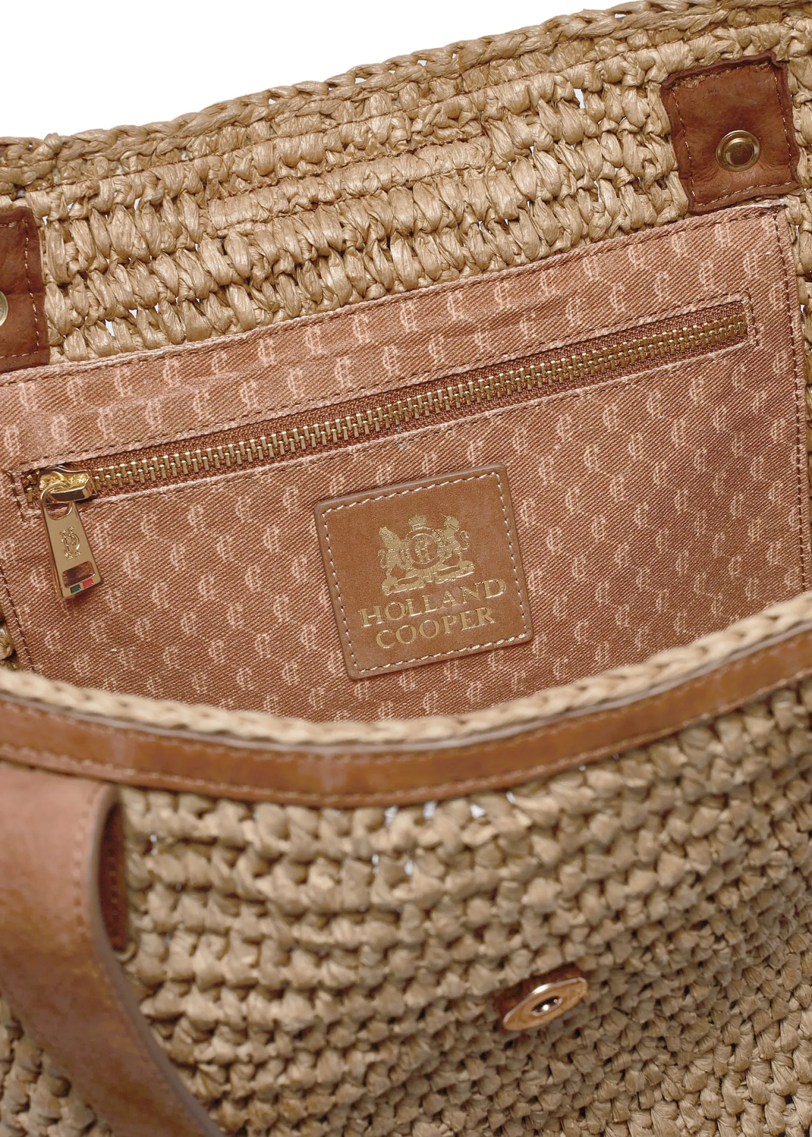 Holland Cooper Tote Bags|Bags-Straw Shopper Natural