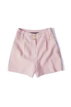 Holland Cooper Gifts For Her|Shorts-Tailored Short Pink Linen