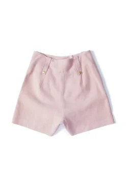 Holland Cooper Gifts For Her|Shorts-Tailored Short Pink Linen