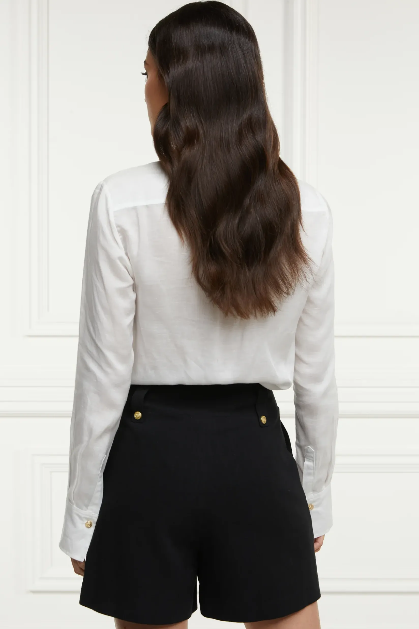 Holland Cooper Shorts|In Stock Tailoring-Tailored Short Black Linen